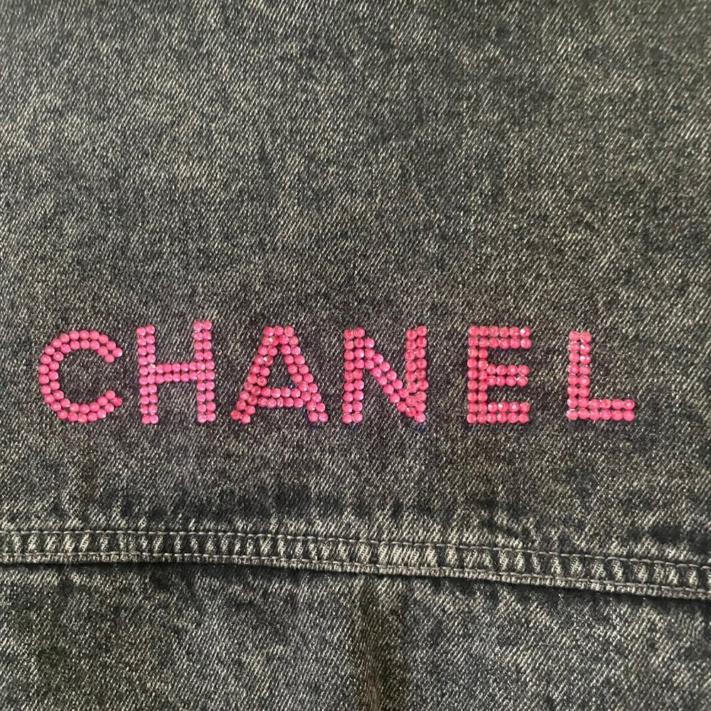 One of a kind designer denim jacket - Picture 4 of 7